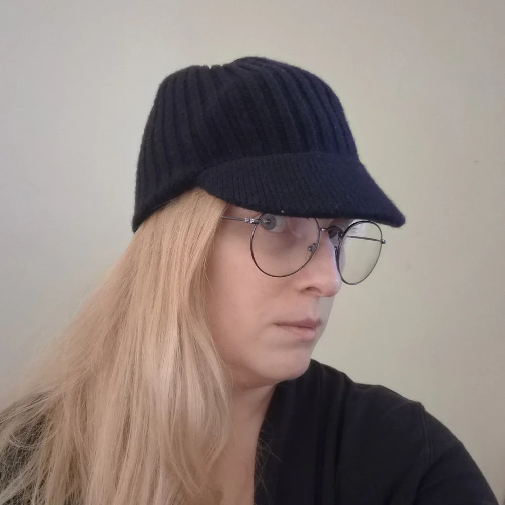 Fjallraven Blue Ribbed Knit Balaclava Hat - Picture 4 of 5